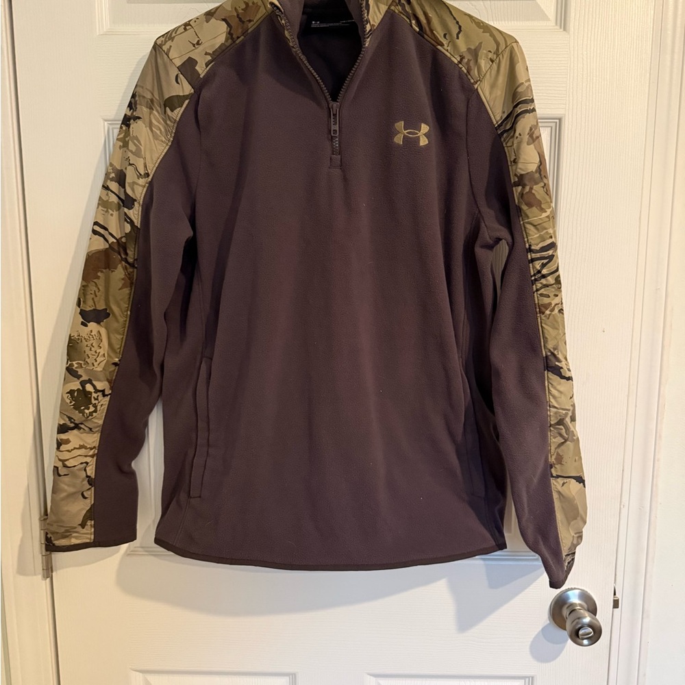 Under Armour Polartec Gray Pullover with Camo Detail